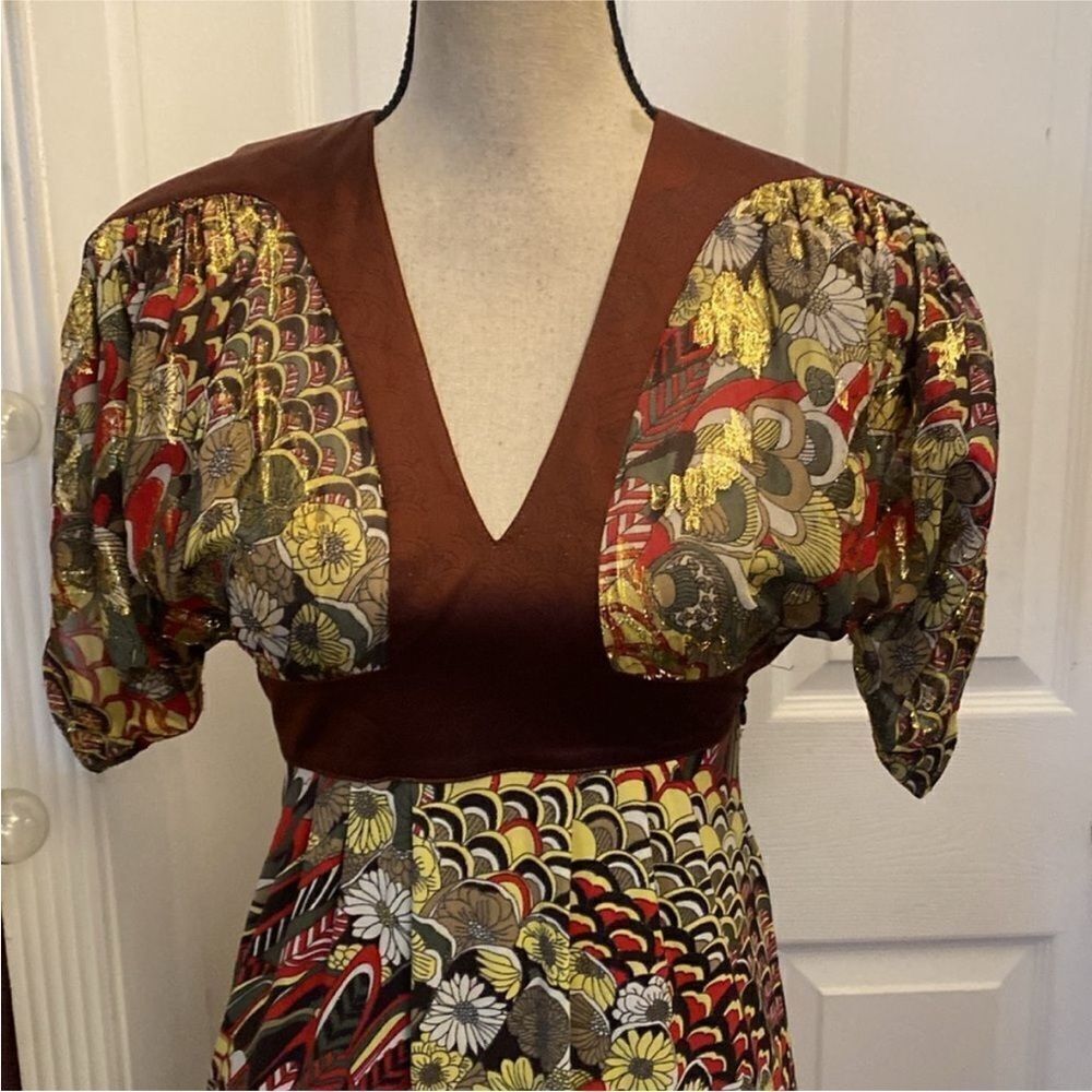 Just Cavalli Multicolor V-Neck Women Dress, XS - Picture 2 of 9